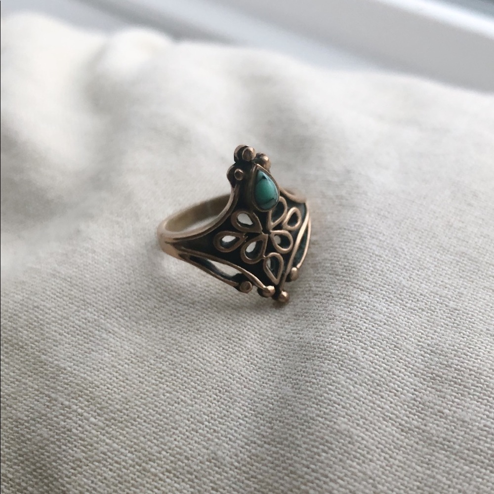 Free People turquoise ring sz 7